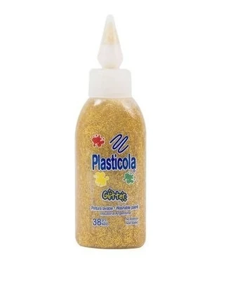 ADHESIVO PLASTICOLA     38 G BRILLOS DORADO