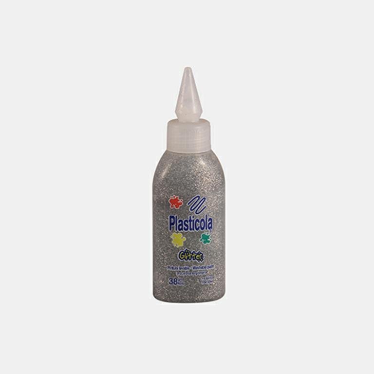 ADHESIVO PLASTICOLA     38 G BRILLOS PLATEADO