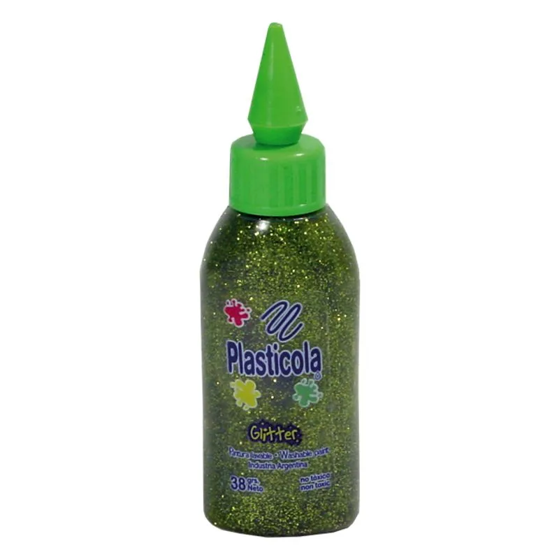 ADHESIVO PLASTICOLA     38 G BRILLOS VERDE