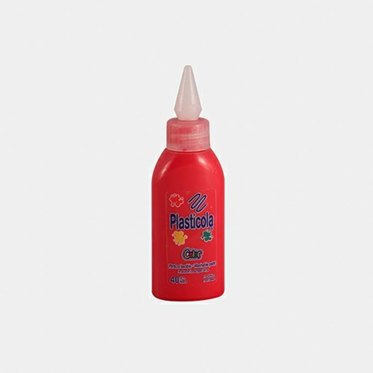 ADHESIVO PLASTICOLA     40 G COLOR ROJA