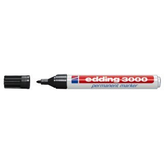 MARCADOR EDDING 3000 PERMANENTE NEGRO P/REDONDA
