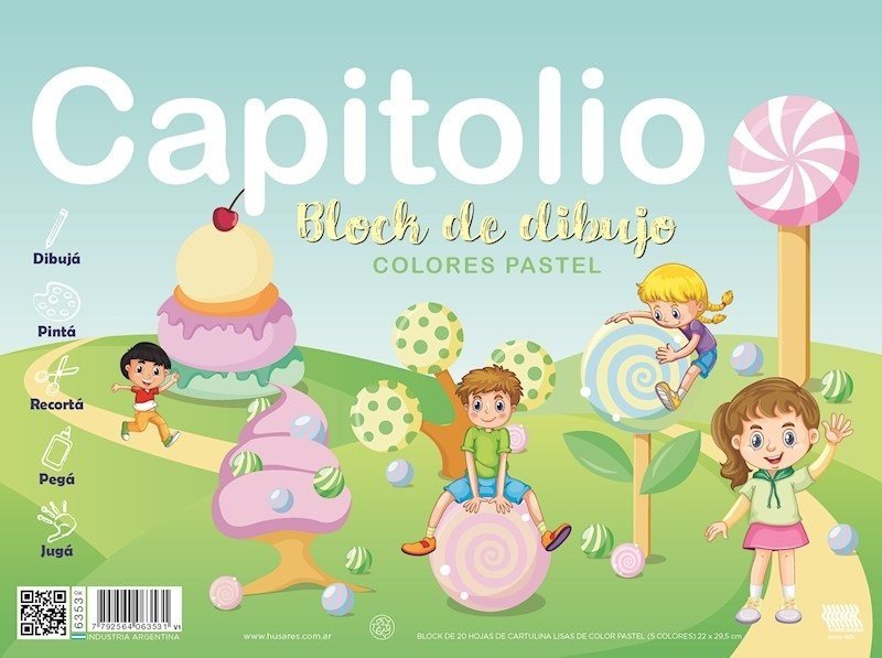 BLOCK CAPITOLIO CARTULINA PASTEL 20 H    6353