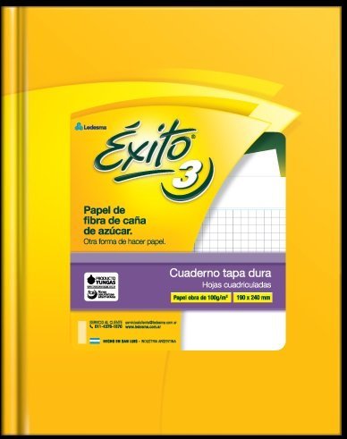 CUADERNO EXITO E1 TAPA DURA 100 HOJAS CUADRO