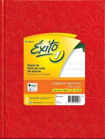 CUADERNO EXITO E1 TAPA DURA 48 HOJAS ARAÑA ROJO RAYA