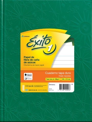 CUADERNO EXITO E1 TAPA DURA 48 HOJAS ARAÑA VERDE RAYA