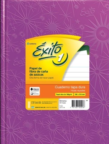 CUADERNO EXITO E1 TAPA DURA 48 HOJAS ARAÑA LILA