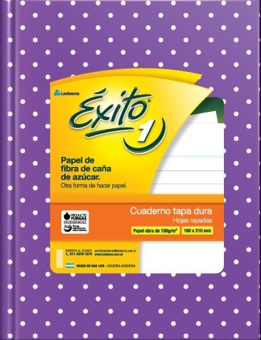 CUADERNO EXITO E1 TAPA DURA 48 HOJAS LUNARES LILA