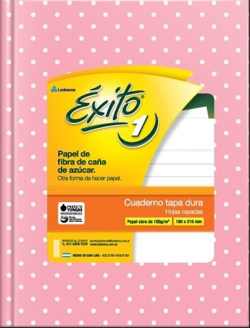 CUADERNO EXITO E1 TAPA DURA 48 HOJAS LUNARES ROSA