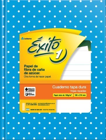 CUADERNO EXITO E1 TAPA DURA 48 HOJAS LUNARES CELESTE