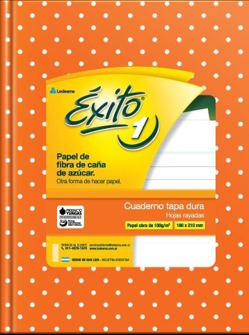 CUADERNO EXITO E1 TAPA DURA 48 HOJAS LUNARES NARANJA