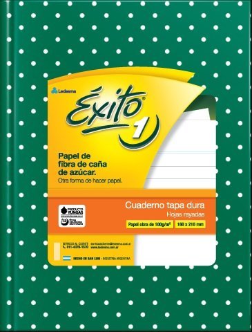 CUADERNO EXITO E1 TAPA DURA 48 HOJAS LUNARES VERDE