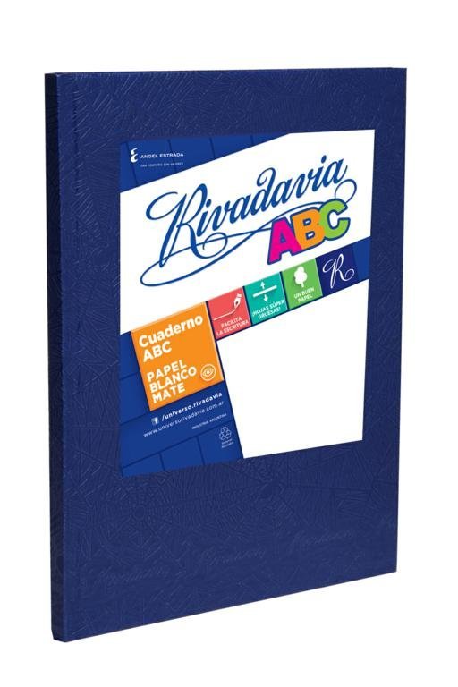 CUADERNO RIVADAVIA ABC 50 HOJAS 19X23.5 AZUL RAYA