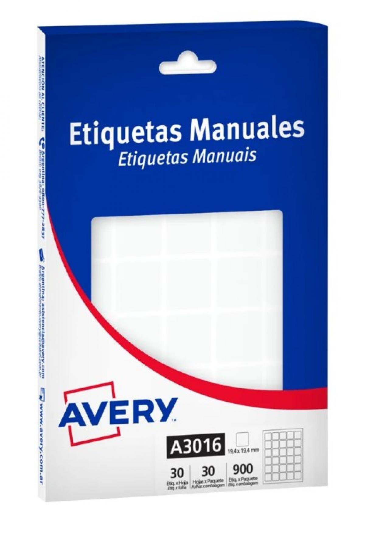 ETIQUETA BLANCA AUTOHADESIVA 3016 x CAJA