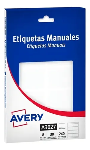 ETIQUETA BLANCA AUTOHADESIVA 3027 x CAJA