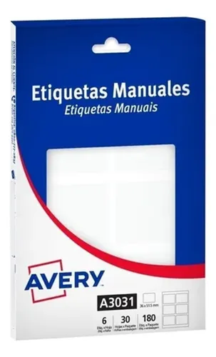 ETIQUETA BLANCA AUTOHADESIVA 3031 x CAJA
