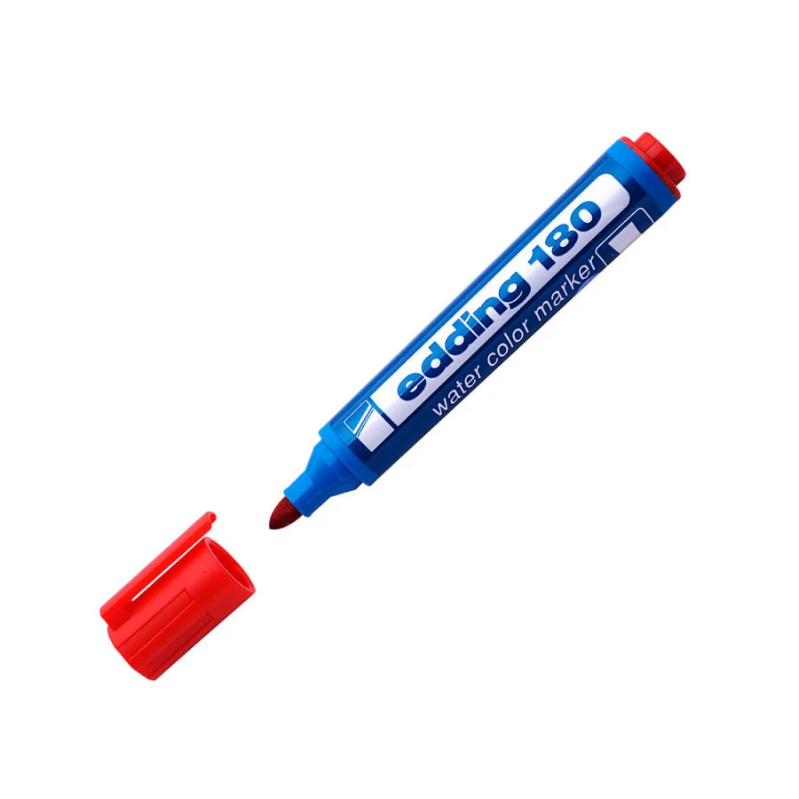 MARCADOR EDDING  180 AGUA ROJO
