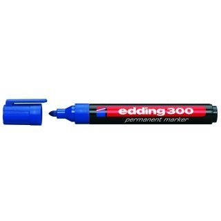 MARCADOR EDDING  300 PERMANENTE AZUL P/REDONDA