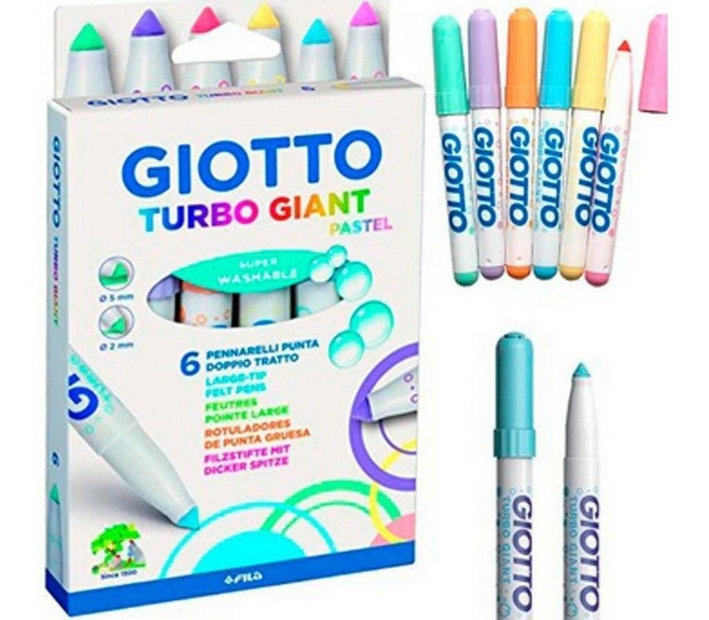 MARCADOR GIOTTO GIANT PASTEL x 6 COLORES