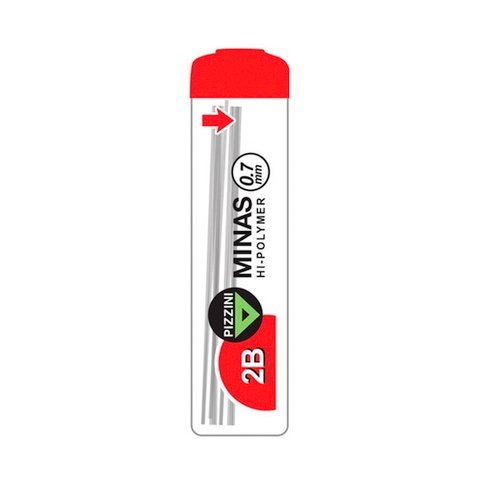 MINA PIZZINI 0.7 mm 2B x 12 MINAS