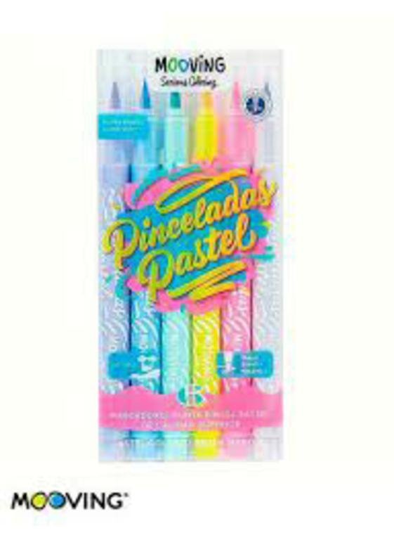 MARCADOR COLORING PINCEL PASTEL x 6 COLORES 3031106