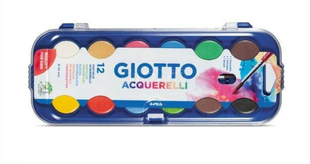 ACUARELA GIOTTO CON TAPA x 12 COLORES