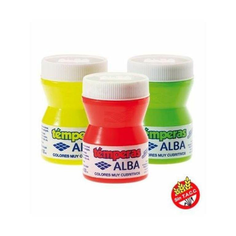 TEMPERA ALBA ESCOLAR 200 CC ROSA FLUO