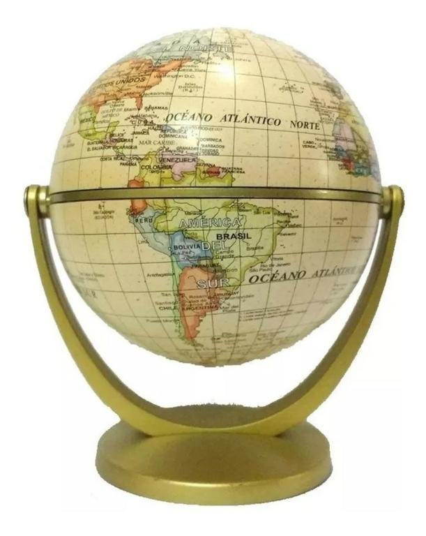 GLOBO TERRAQUEO BASE PLAST10 CM ANTIGUO  107A