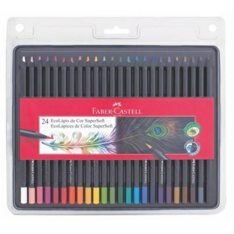 LAPIZ FABER CASTELL ECOLAPIZ SUPERSOFT x 24 COLORE