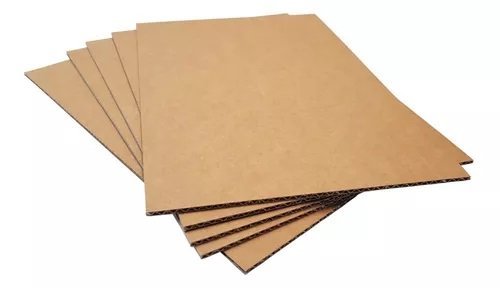 CARTON CORRUGADO DOBLE 70 x 100 BLANCO/MARRON