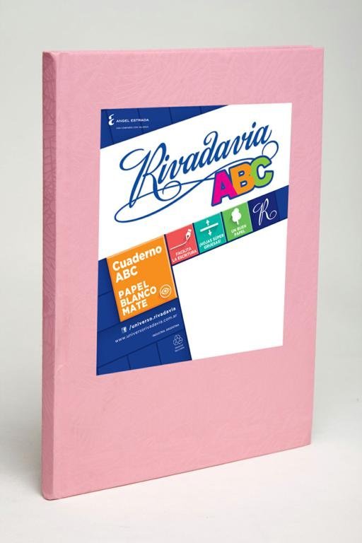 CUADERNO RIVADAVIA ABC 50 HOJAS19x23.5 ROSA RAYA