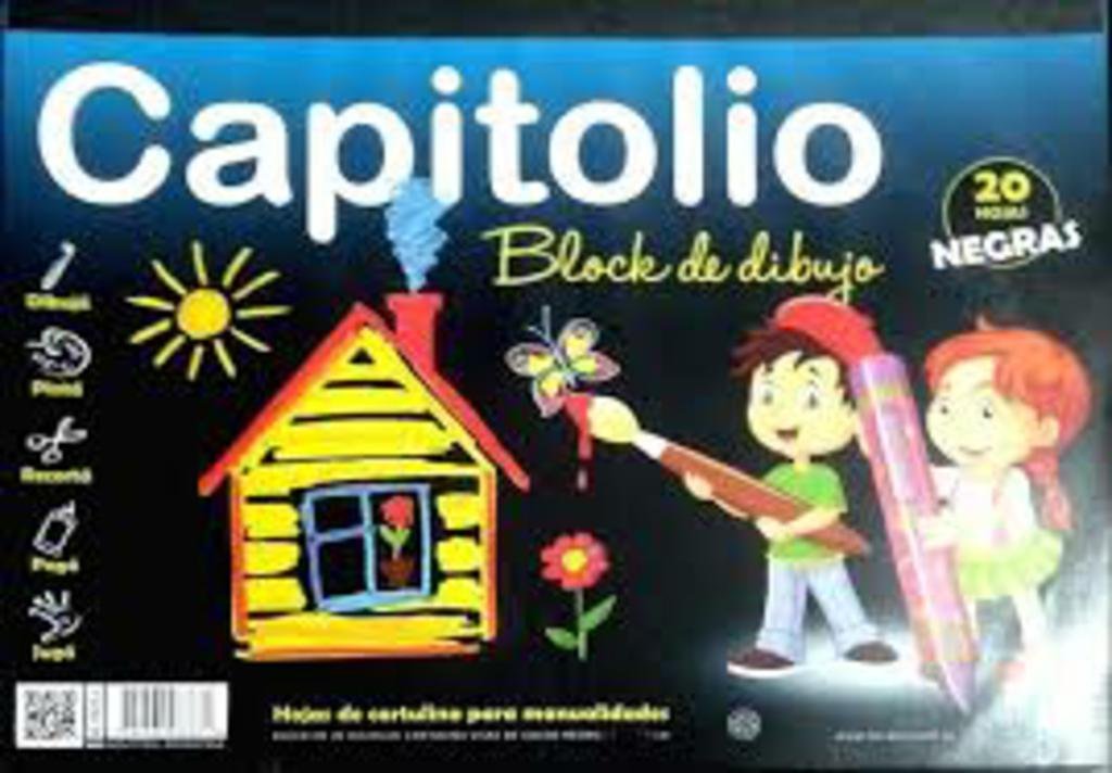 BLOCK CAPITOLIO DIBUJO NEGRO N 5  20 HOJAS  6366