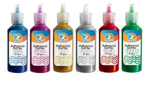 ADHESIVO EZCO 21 G BRILLOS AZUL