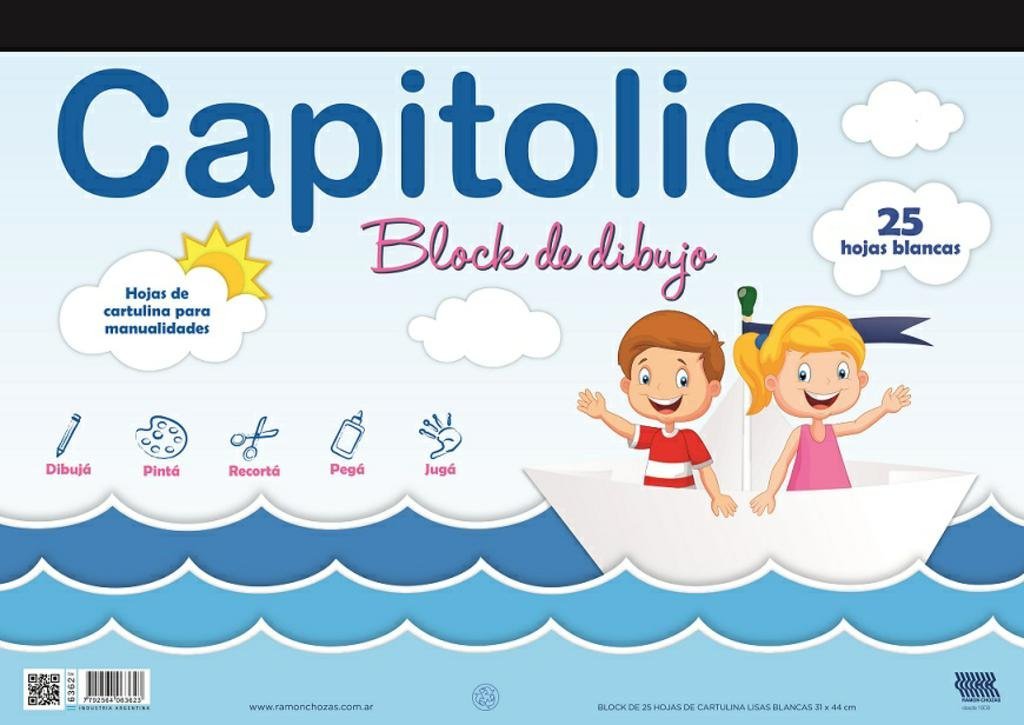 BLOCK CAPITOLIO DIBUJO BLANCO N 6  25 HOJAS  6362