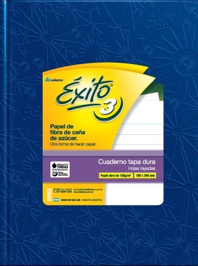 CUADERNO EXITO E3 TAPA DURA 48 HOJAS FORRADO AZUL RAYADO