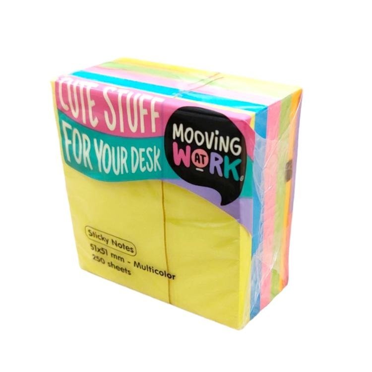 MOOVING AT WORK MANIA NOTAS ADH FLUO 51X51x 250   2112100103