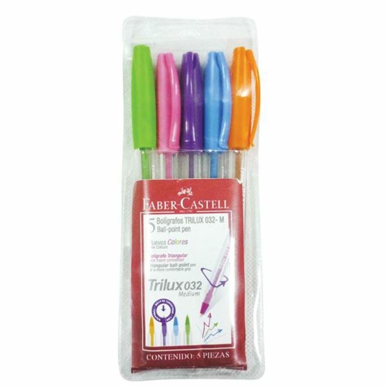 BOLIGRAFO FABER CASTELL COLORS BLISTER X 5