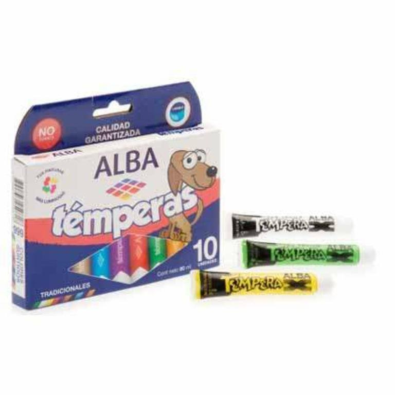TEMPERA ALBA ESCOLAR 8 CC x 10
