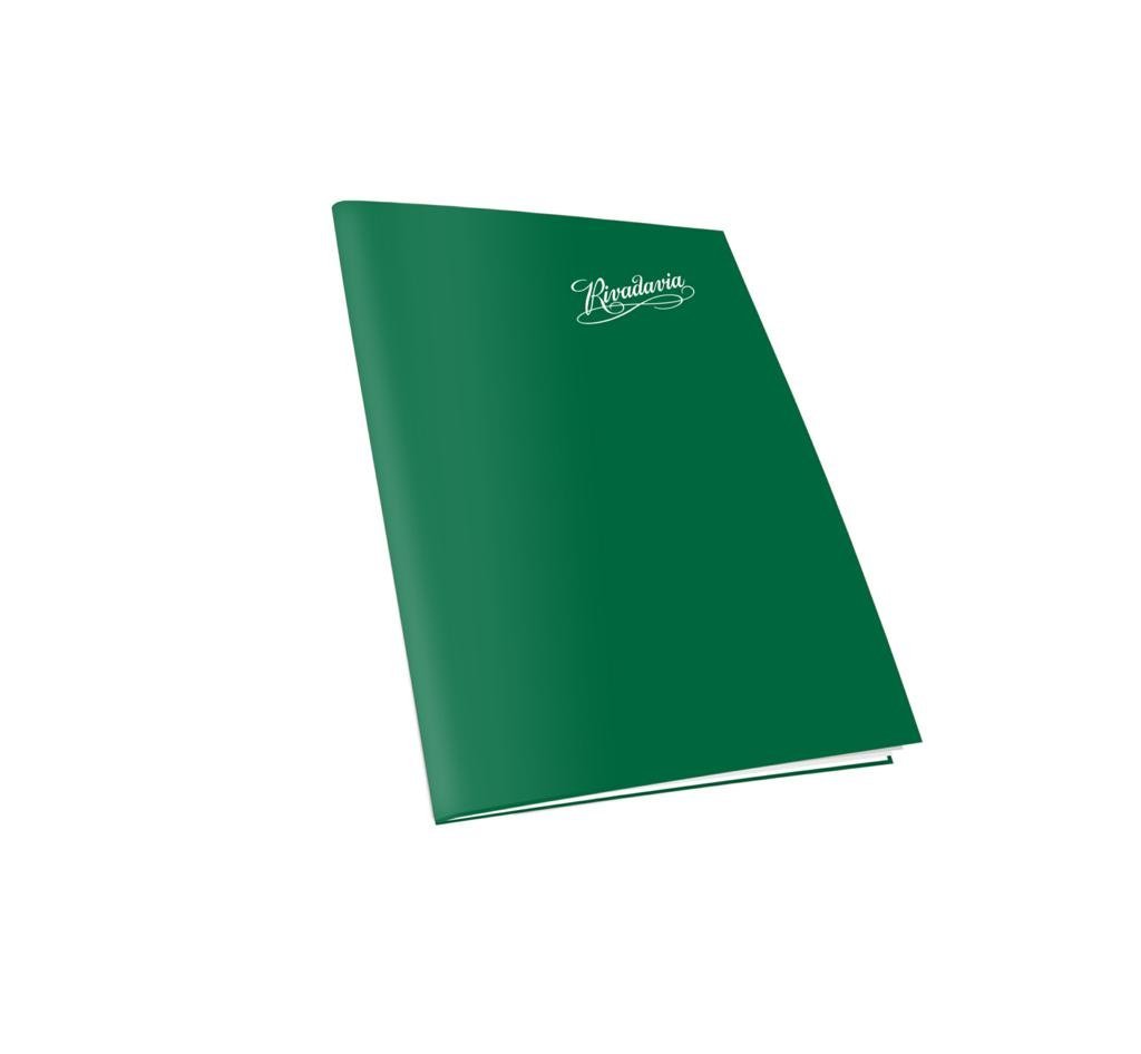 CUADERNO RIVADAVIA TAPA FLEXIBLE 48 HOJAS VERDE RAYA