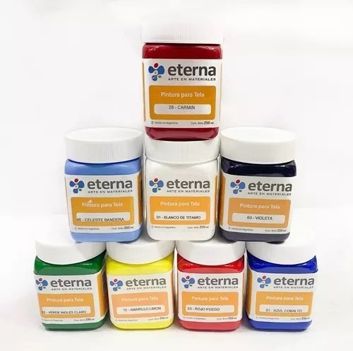 Pintura ETERNA Tela Rojo Fuego           250ml.