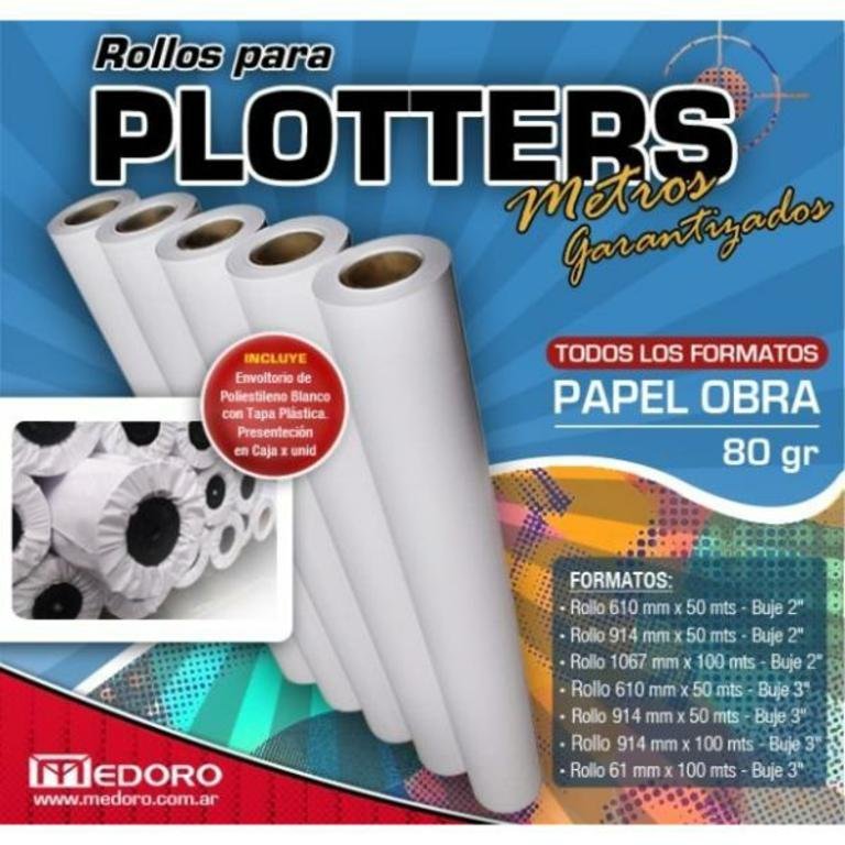 PAPEL PLOTTER OBRA 80 GR 60CM X 50M 5