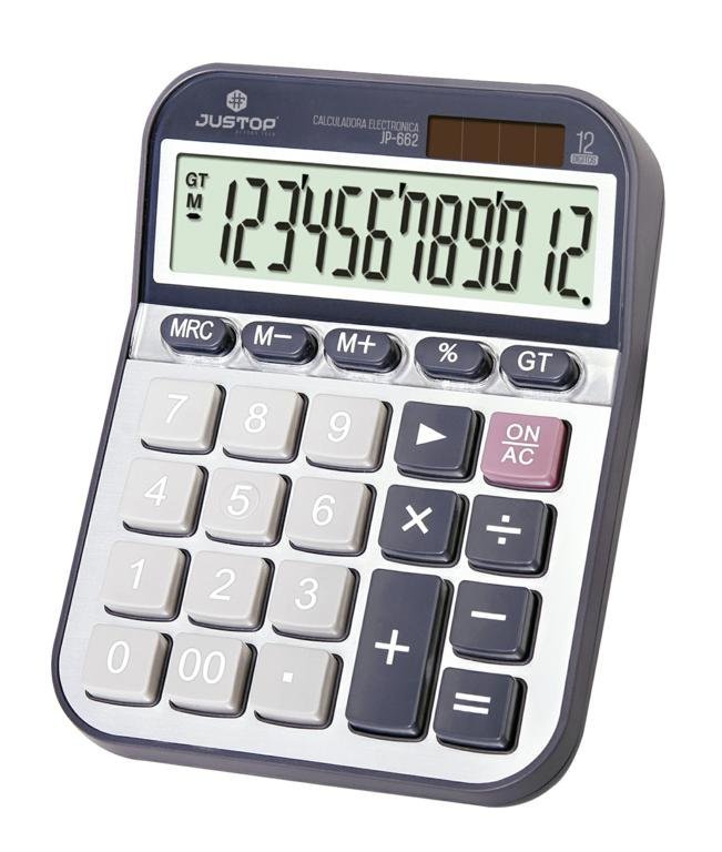 CALCULADORA JUSTOP 12 DIGITOS     JP-662