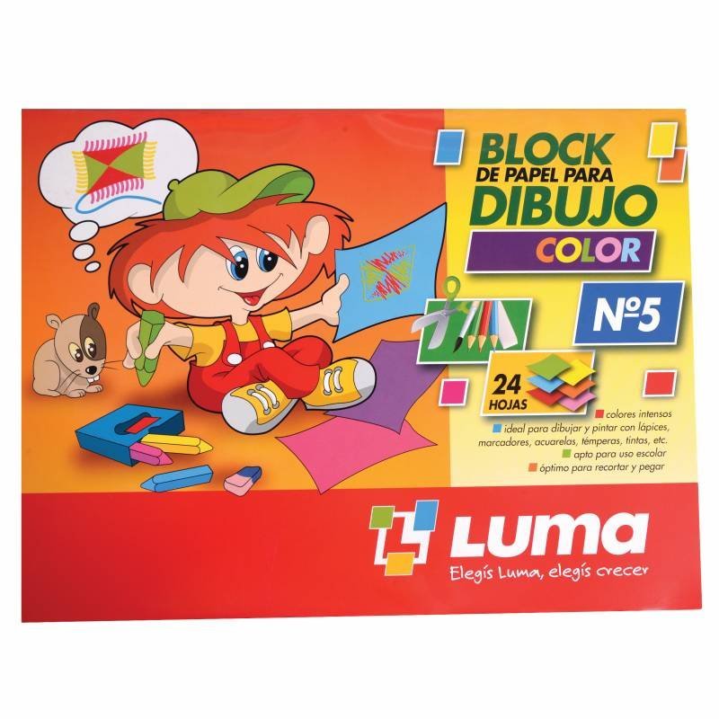 BLOCK LUMA DIBUJO COLOR Nº5 24 HOJAS