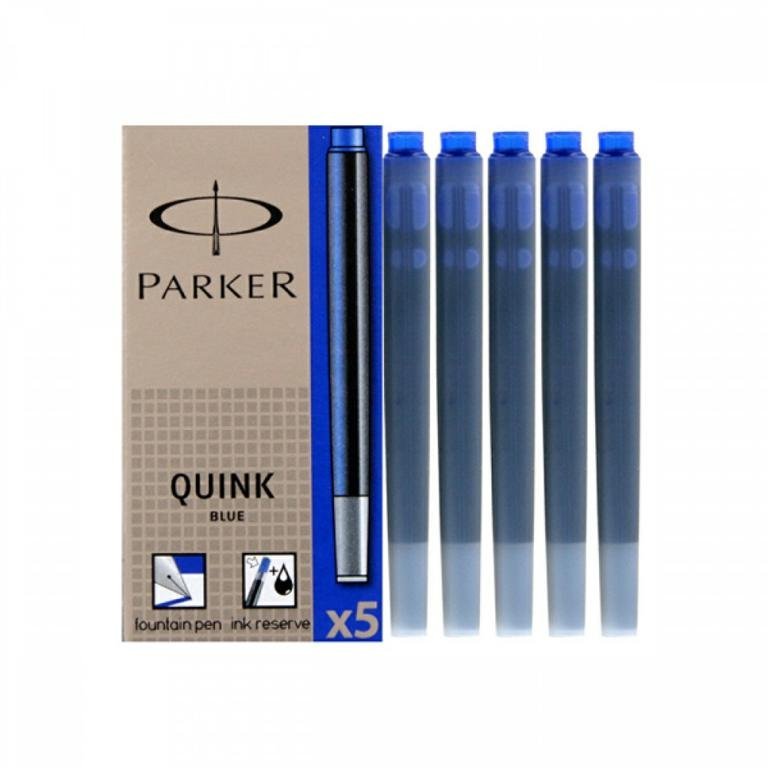 CARTUCHO PARKER QUINK SOBRE x 5 U AZUL LAVABLE