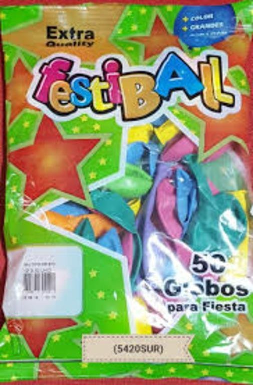 GLOBO LISO MULTICOLOR x 50 UNID    5088
