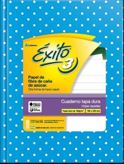 CUADERNO EXITO E3 TAPA DURA 48 HOJAS LUNARES CELESTE RAYADO