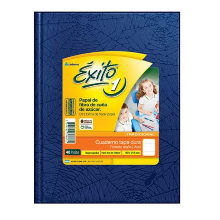 CUADERNO EXITO E1 TAPA DURA 48 HOJAS ARAÑA AZUL LISO