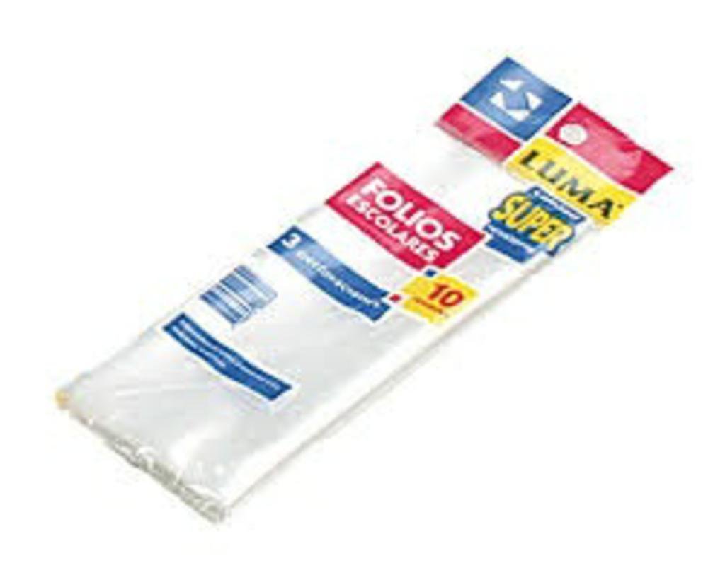 FOLIO ESCOLAR  x  10 U SUPER      LUMA