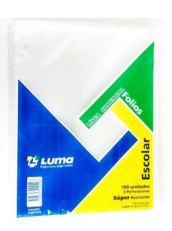 FOLIO ESCOLAR  x 100 U SUPER      LUMA