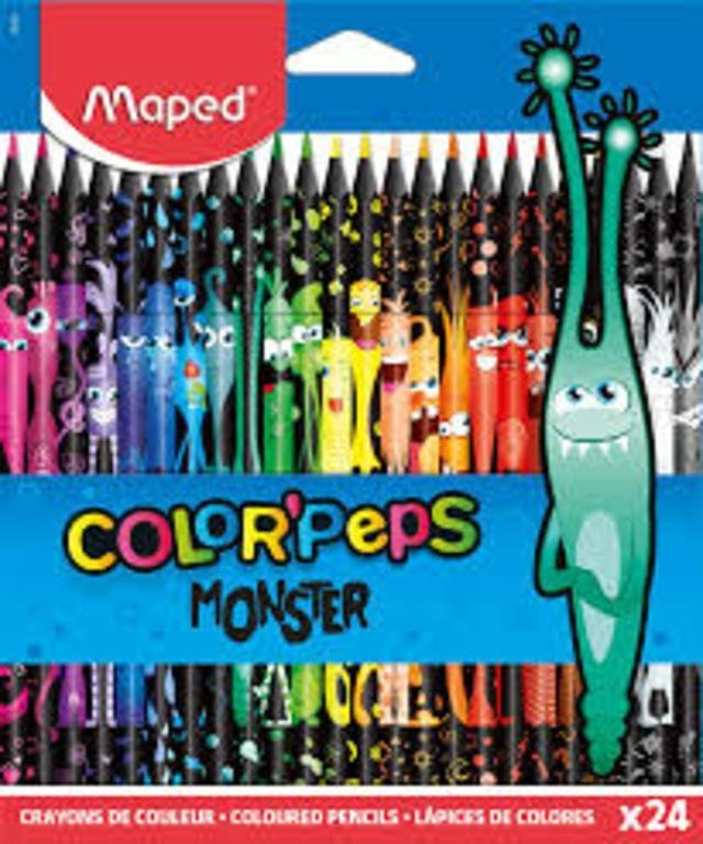 LAPIZ MAPED COLOR PEPS MONSTER x 24 COL     862624