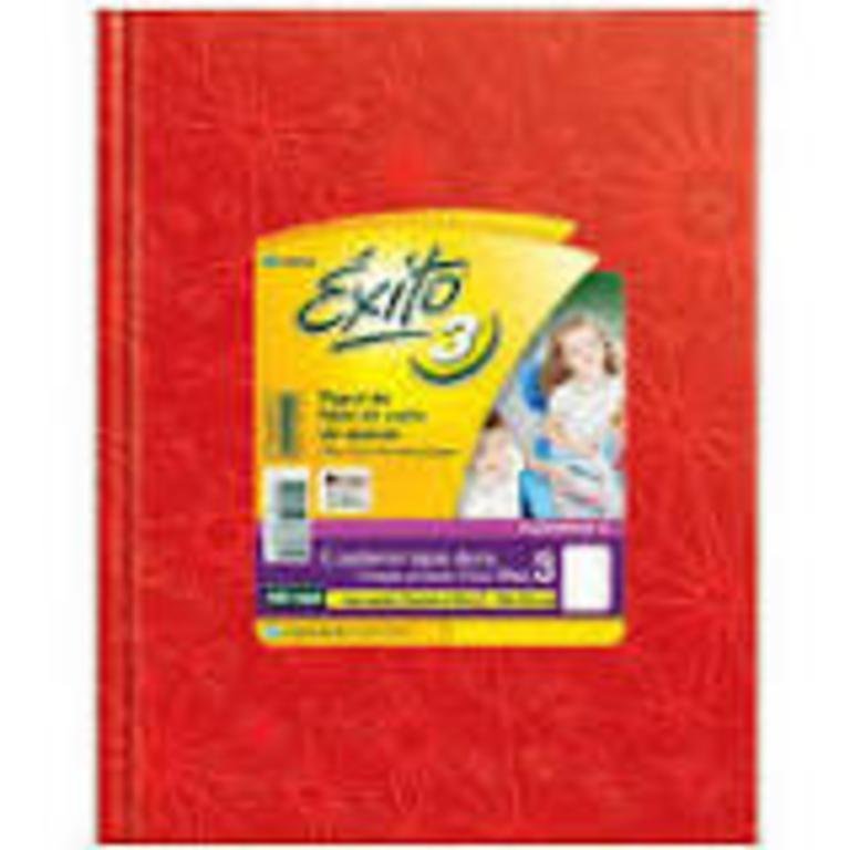 CUADERNO EXITO E3 TAPA DURA 100 HOJAS FORRADO ROJO CUADRO